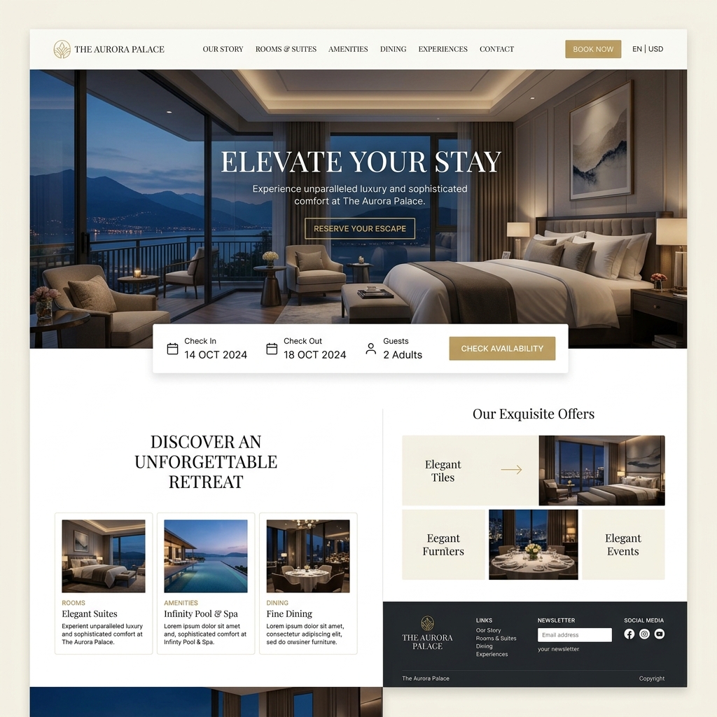 Website Mockup - Hotel