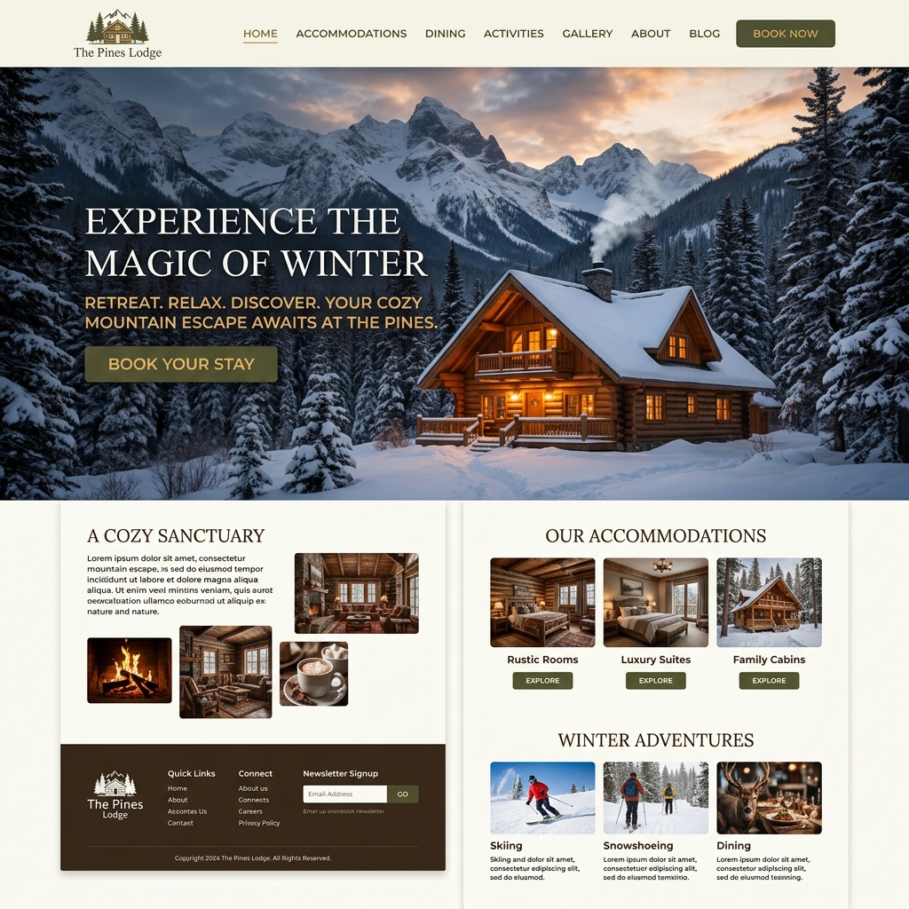 Website Mockup - Lodge