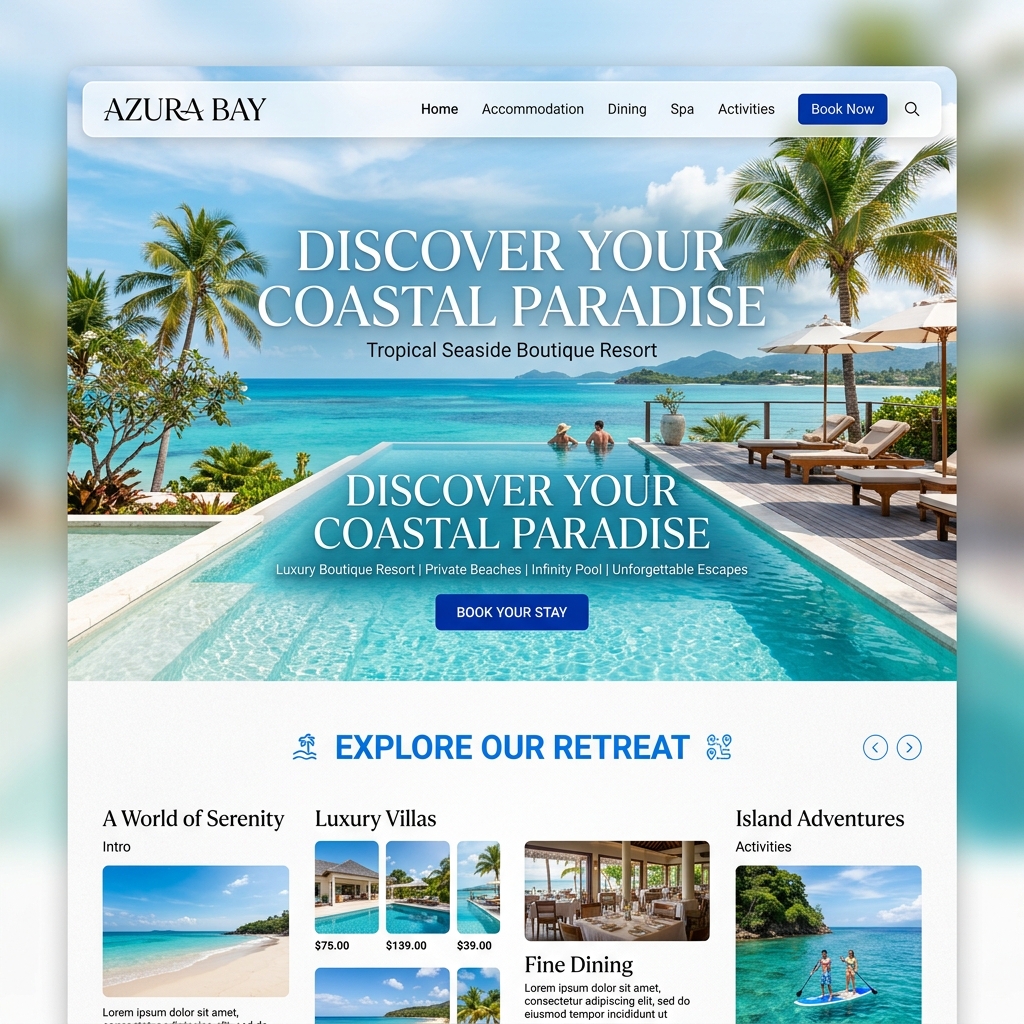 Website Mockup - Resort